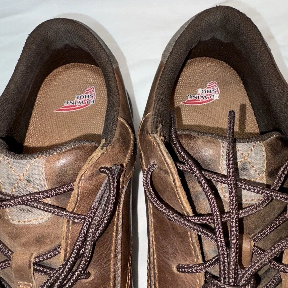 Red Wing Brown Leather Steel Toe Work Shoes Men's US‎ 9.5 2E 6708 Oil Resistant